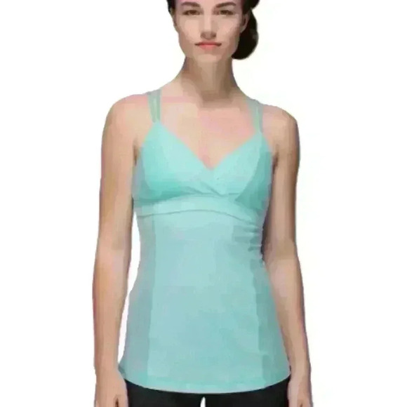 Lululemon Tops - Lululemon Patience Tank Aquamarine / Opal Size 6